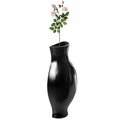 Colocar 24.5 x 11 x 6 in. Decorative Split Vase Duo Floor Vase, Black CO3163177